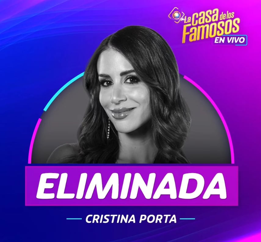 Cristina Porta, eliminada de  La Casa de los Famosos 2024