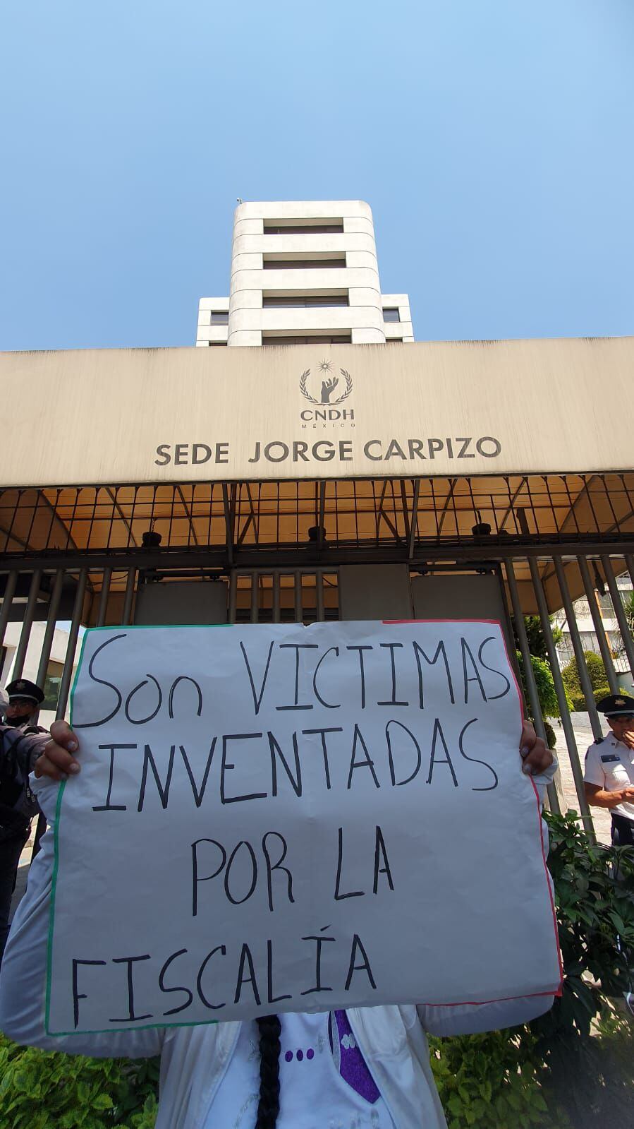 Protesta por Cuauhtémoc Gutiérrez de la Torre en la CNDH