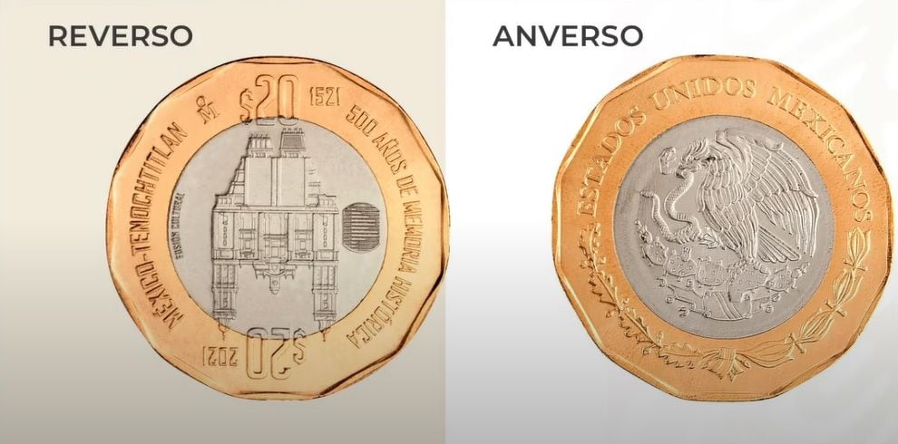 Moneda de 20 pesos México-Tenochtitlan