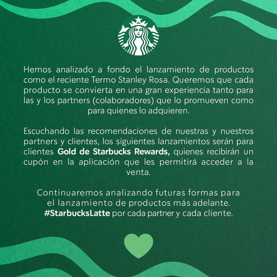 Comunicado Starbucks