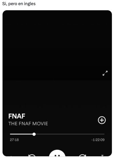 La película de Five Nights at Freddy’s esta en Spotify