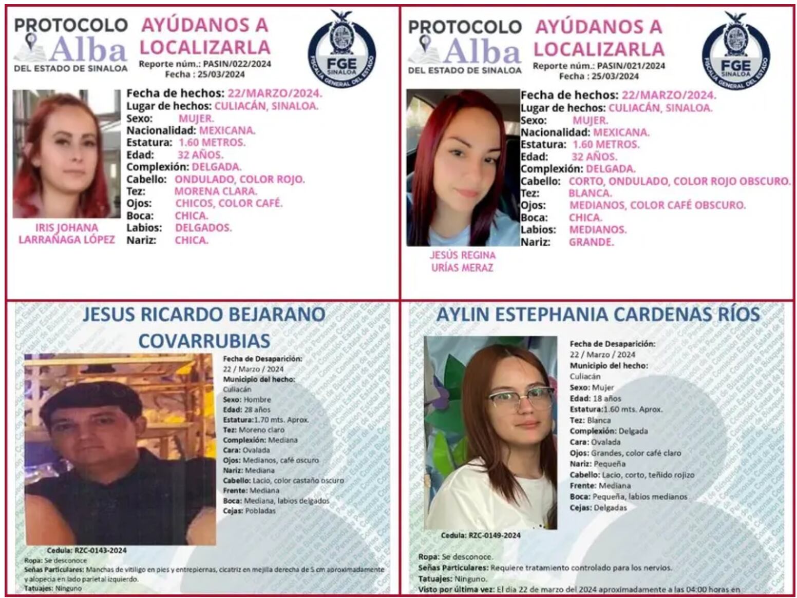 Culiacán: Identifican a 4 personas secuestradas