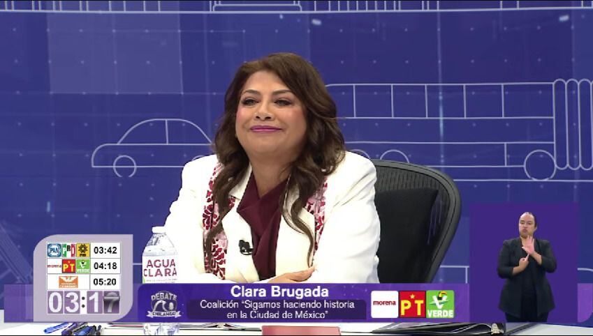 Clara Brugada en el segundo debate CDMX