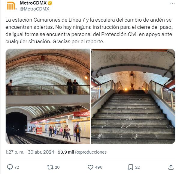 Grabación en Camarones Línea 7 afecta a usuarios; Metro CDMX responde si autorizó