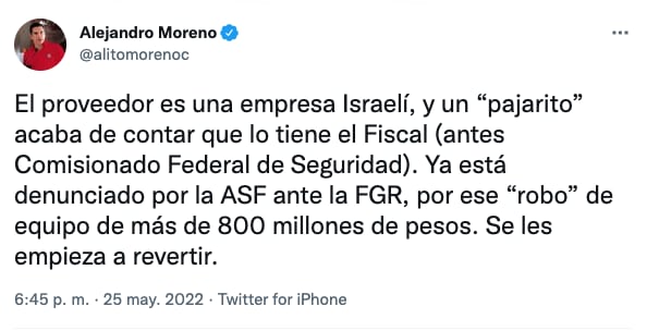 Alejandro Moreno denunció a Renato Sales