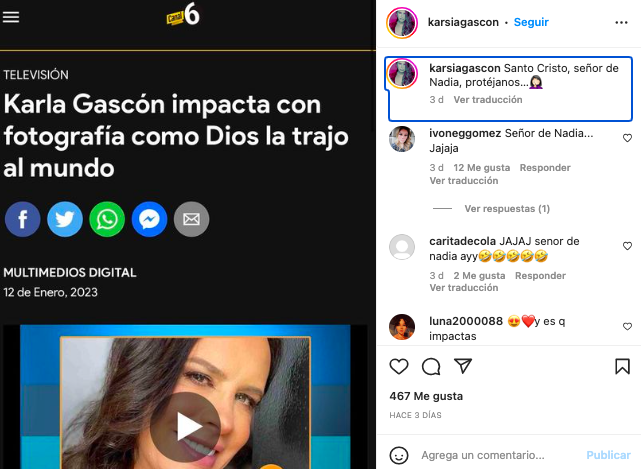 Desnudo de Karla Sofía Gascón salpica a Nadia