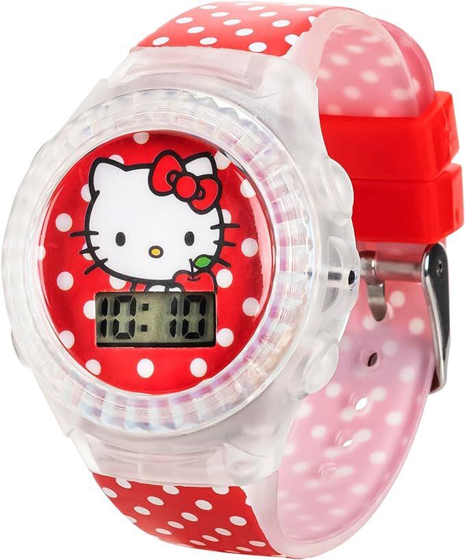 Hello Kitty Reloj digital de cuarzo con visualización LCD