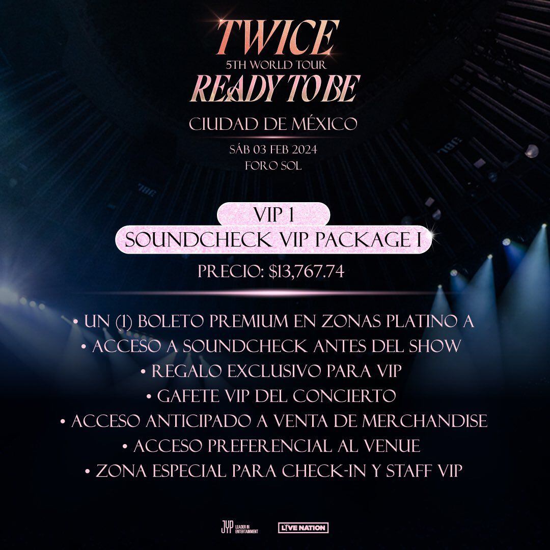 Paquetes VIP de Twice