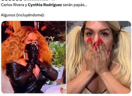 Memes reaccionan a la noticia del primer bebé de Carlos Rivera y Cynthia Rodríguez