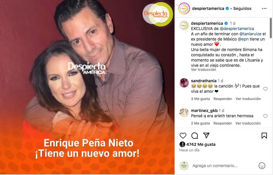 Enrique Peña Nieto y su nueva novia 'Simona'