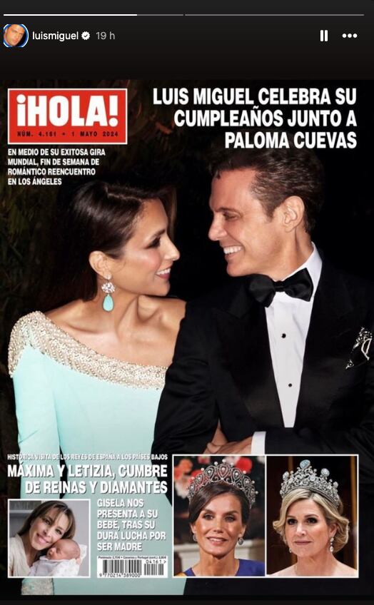 Luis Miguel presume nueva foto a lado de Paloma Cuevas y sus fans se emocionan