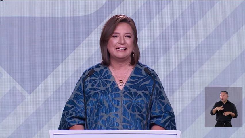 Xóchitl Gálvez en el tercer debate presidencial