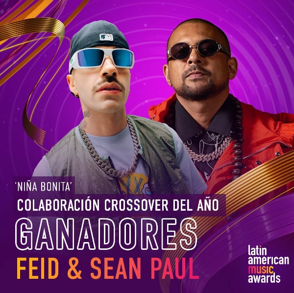 Feid & Sean Paul ganan a Colaboración Crossover Del Año