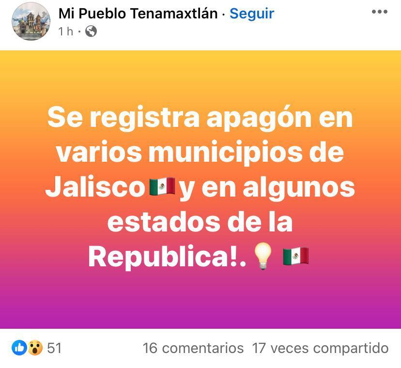 Apagón en Jalisco