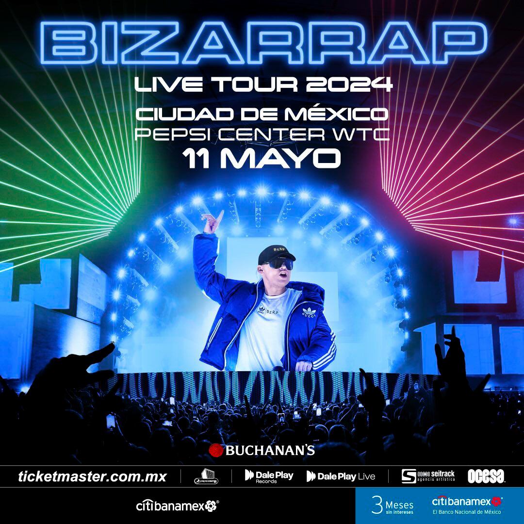 Nuevo cartel concierto de Bizarrap en CDMX