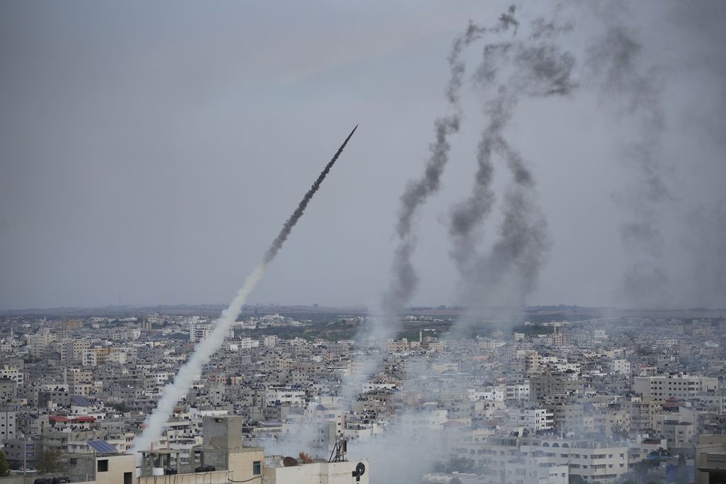 Bombardeos lanzados por Hamás contra Israel
