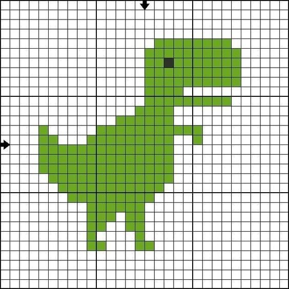 Dinosaurio de George en punto de cruz