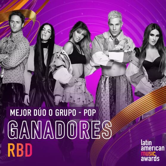 RBD ganan a Mejor Dúo o Grupo – Pop