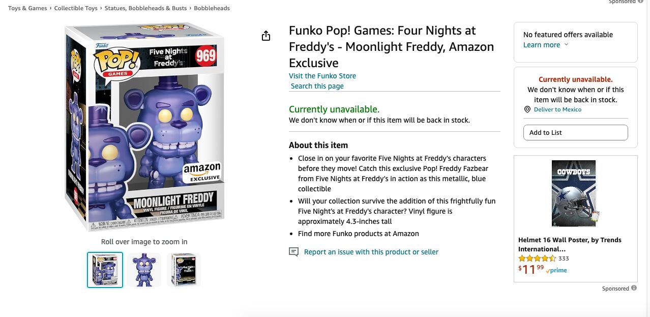 El nuevo Funko Pop! De Freddy de Five Nights at Freddy’s edición especial